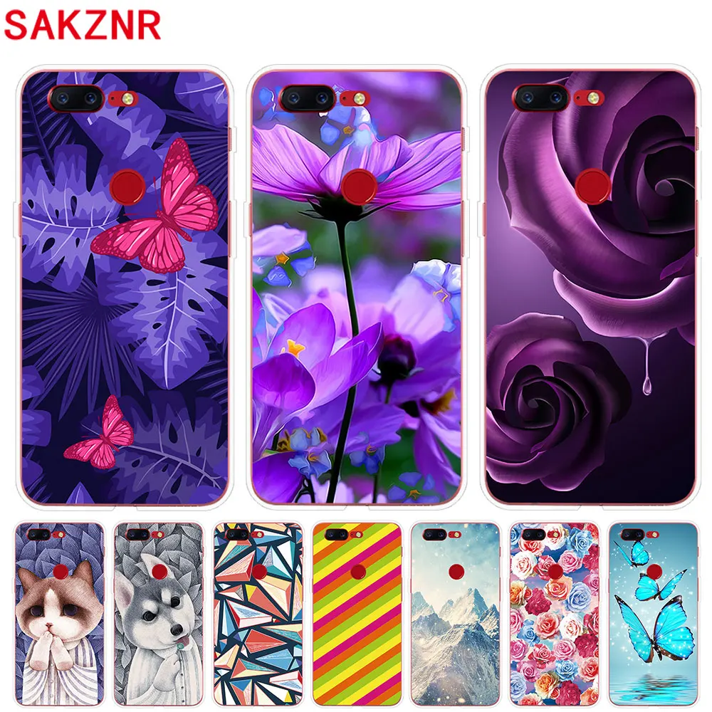For Oneplus 5 5T Case Cover Transparent Printing Funda Couqe Soft Silicone Cases Phone |