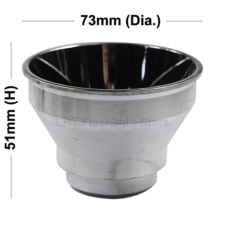 73 мм (D) x 51 (H) SMO алюминиевый отражатель для Cree XHP70/Фотоэлемент (1 шт.)|Портативные
