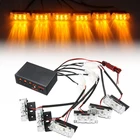 6x 3 светодиодный красный синий янтарь Автомобильная решетка стробоскосветильник полицейские, пожарные автомобильный передний бампер стробоскоп аварийный свет мигающая сигнальная лампа 12 В
