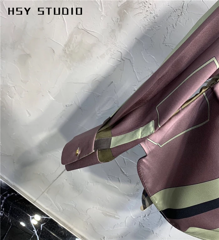 【HSY stuo】 2019 Осенняя новая трендовая женская рубашка с глубоким v образным вырезом