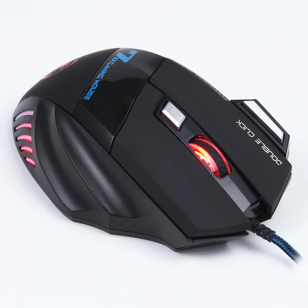 Professional Gaming mouse 7 кнопок Регулируемая dpi 1000/1600/3200/2400 большая игровая мышь для