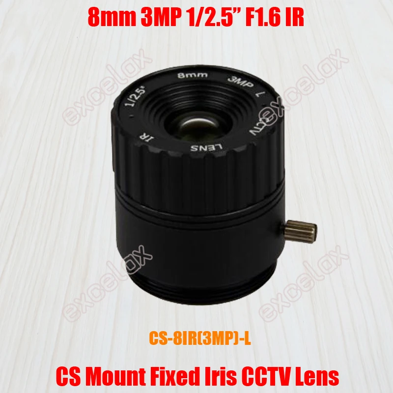 Высокое качество 3MP 1/2.5 &quot8 мм F1.6 CS крепление объектива видеонаблюдения ручное ИК