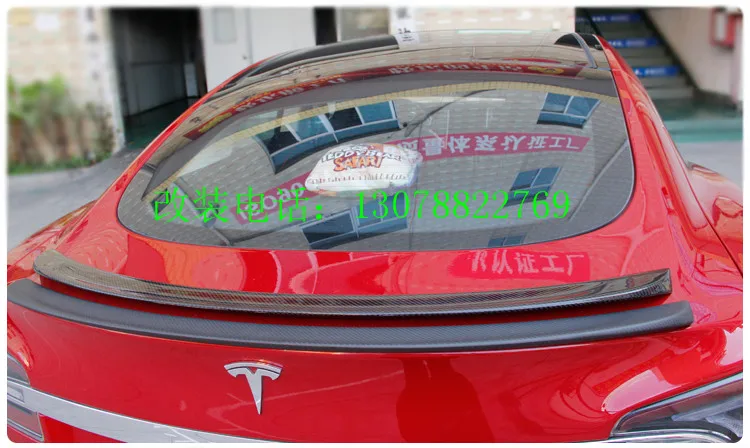 Подходит для Tesla Model S модифицированный задний спойлер из углеродного волокна|wing