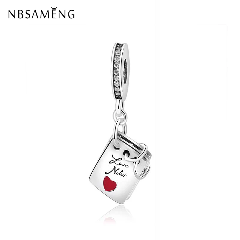 

Original 925 Sterling Silver Charms Beads Jewelry Fit Bracelet Necklace Love Notes Pendant Charm Diy Women Jewellery