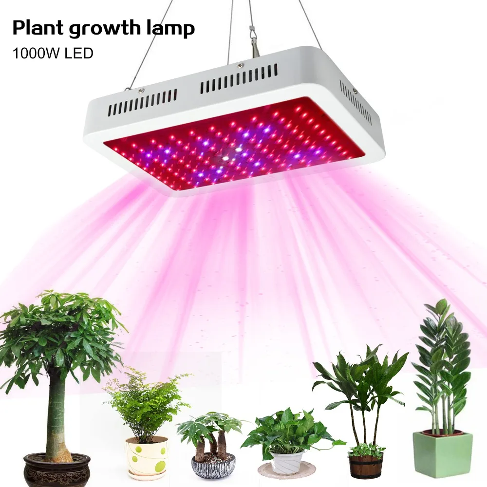 

1000 Вт LED Grow Up свет полный спектр растущие лампы двойной чип полный спектр Крытый Veg цветок завод LED свет