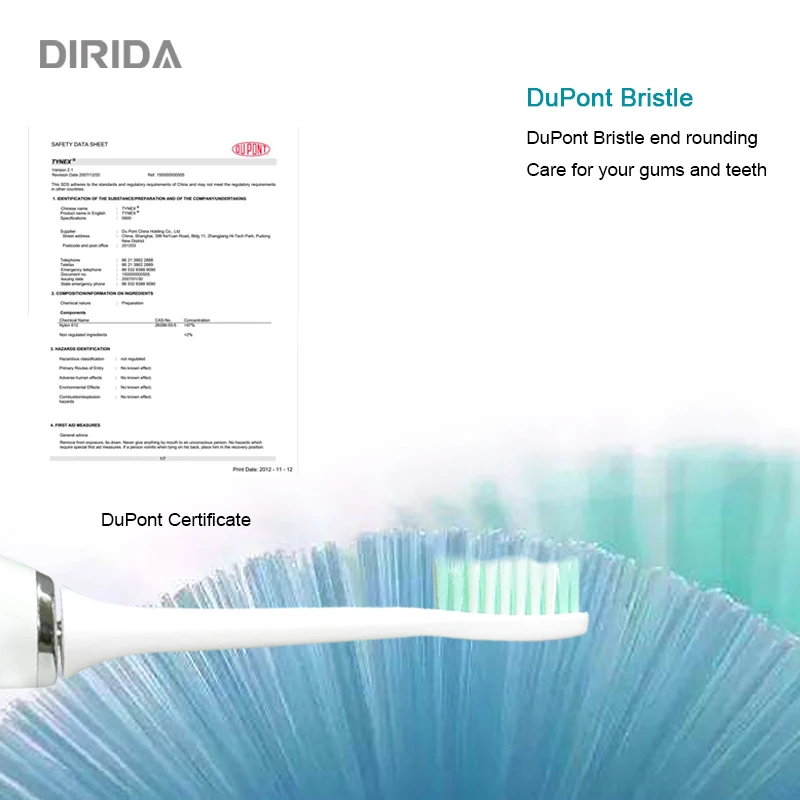 DIRIDA S 100 для взрослых перезаряжаемая звуковая электрическая зубная щетка