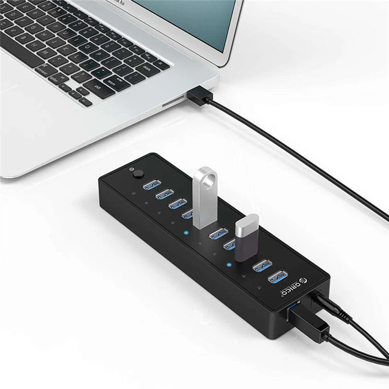 Maikou 10 портовый Разветвитель USB 3 0 с адаптером питания 12 В А 36 Вт для ноутбука ПК