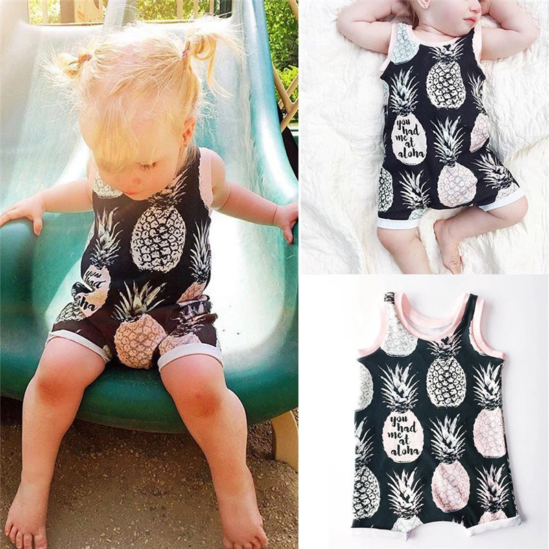 Для новорожденных для маленьких девочек Комбинезон Комбинезоны с открытой