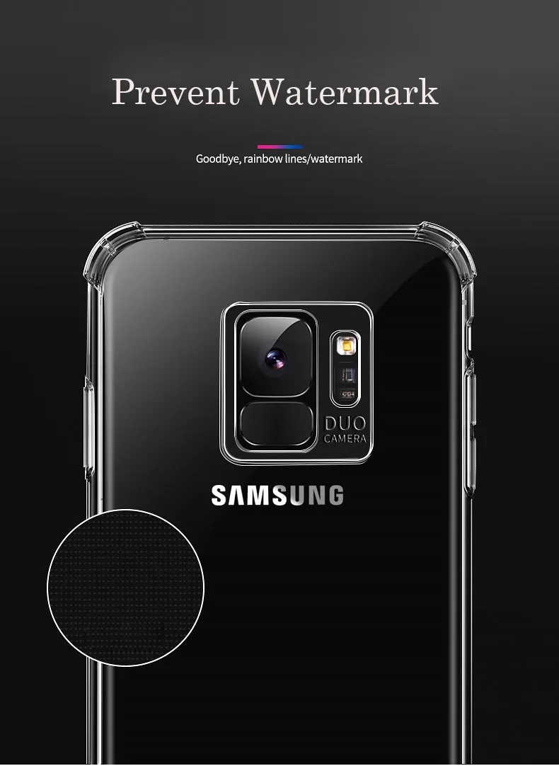 Противоударный прозрачный TPU силиконовый блестящий чехол для samsung Galaxy S10 M10 M20 M30 A20 A30 A40 A50 A70 J4 J6 J8 A6 A8 Plus Note 8 9 A9 A7 крышка