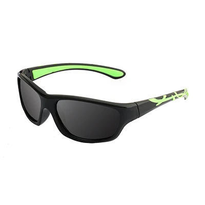 black green POLARSNOW Новые солнцезащитные очки поляриодные бредовые дизайнерские спортивные детские солнцезащитные очки детские очки Oculos De Sol - Цвет линз: black green