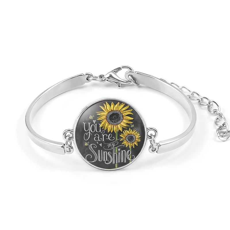 Набор украшений &quotYou Are My Sunshine&quot ожерелье из подсолнечника кулон браслет серьги