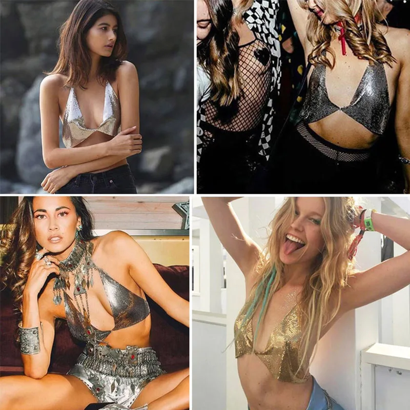 Dreszdi Sequin Bralette укороченный топ пикантные модные женские туфли для ночного клуба