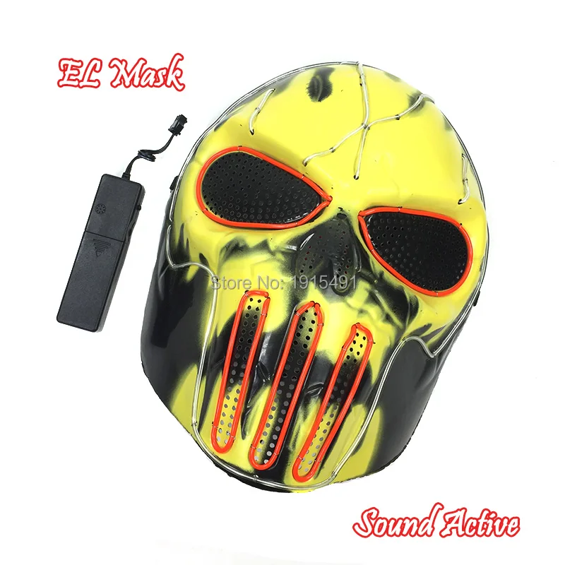 Горячая продажа EL холодный свет светящаяся маска праздничное освещение