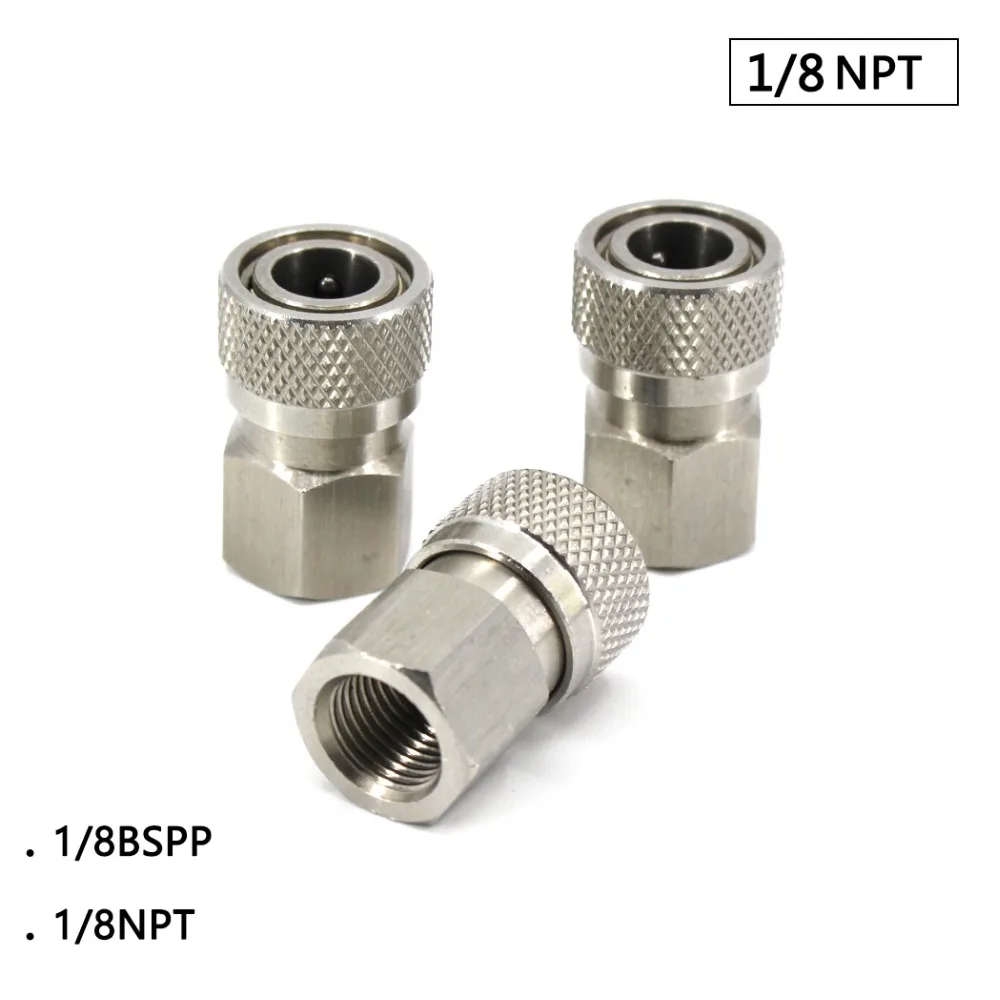 Пейнтбол PCP Airforce нержавеющая сталь 1/8NPT 1/8BSPP гнездовой быстроразъемный 8 мм