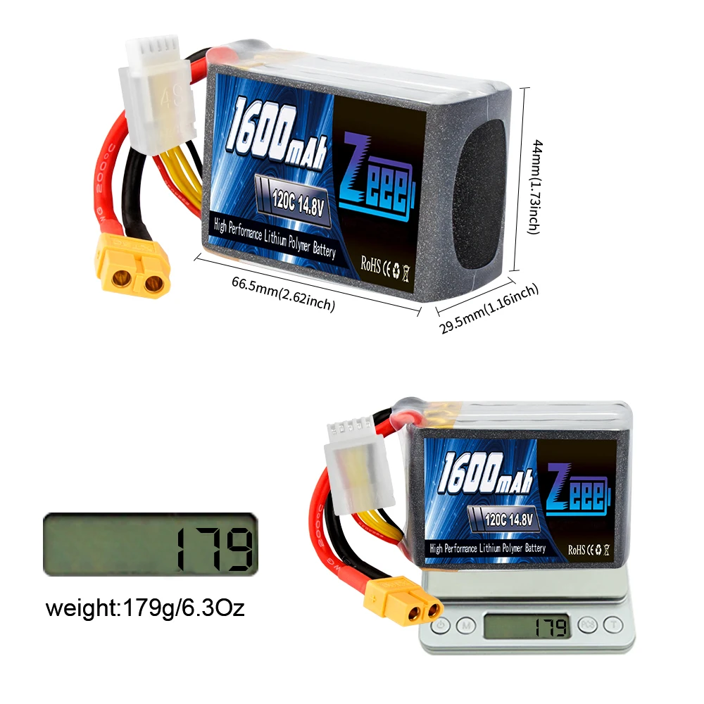 Zeee 14,8 V RC зарядное устройство 1600mAh 4S RC Lipo батарея софткейс 120C Lipo с разъемом XT60 для RC автомобиля грузовика самолета FPV дрона
