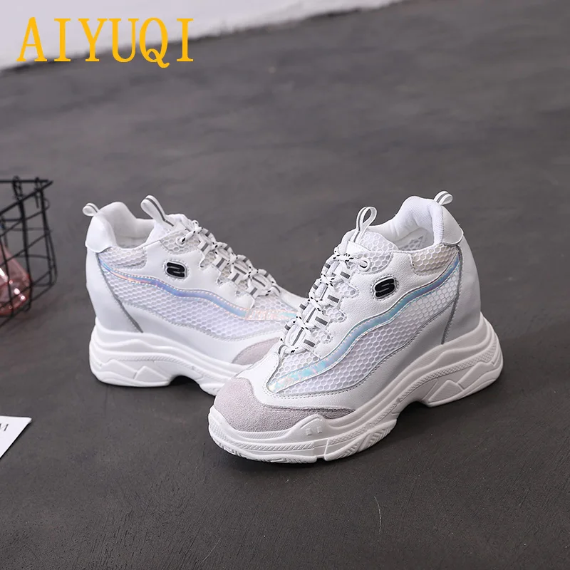 AIYUQI; женские кроссовки на платформе из натуральной кожи; Новинка года; сезон весна; женская обувь; кроссовки на платформе; обувь из вулканизированной кожи; женская повседневная обувь