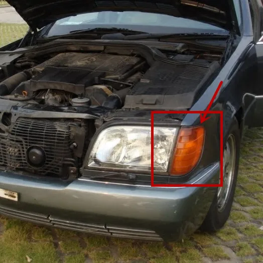 Автомобильная угловая лампа W140 S280 S320 S350 S500 S600 боковая 1991 1998 поворотная Mercedes Benz