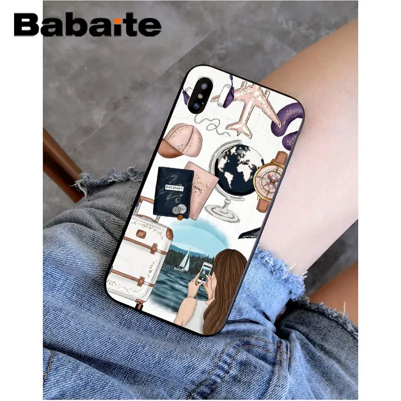 A14 Babaite самолет Путешествия Мягкий Силиконовый ТПУ чехол для телефона iPhone X XS MAX 6 6S 7 7plus 8 8Plus 5 5S XR - Цвет: A14