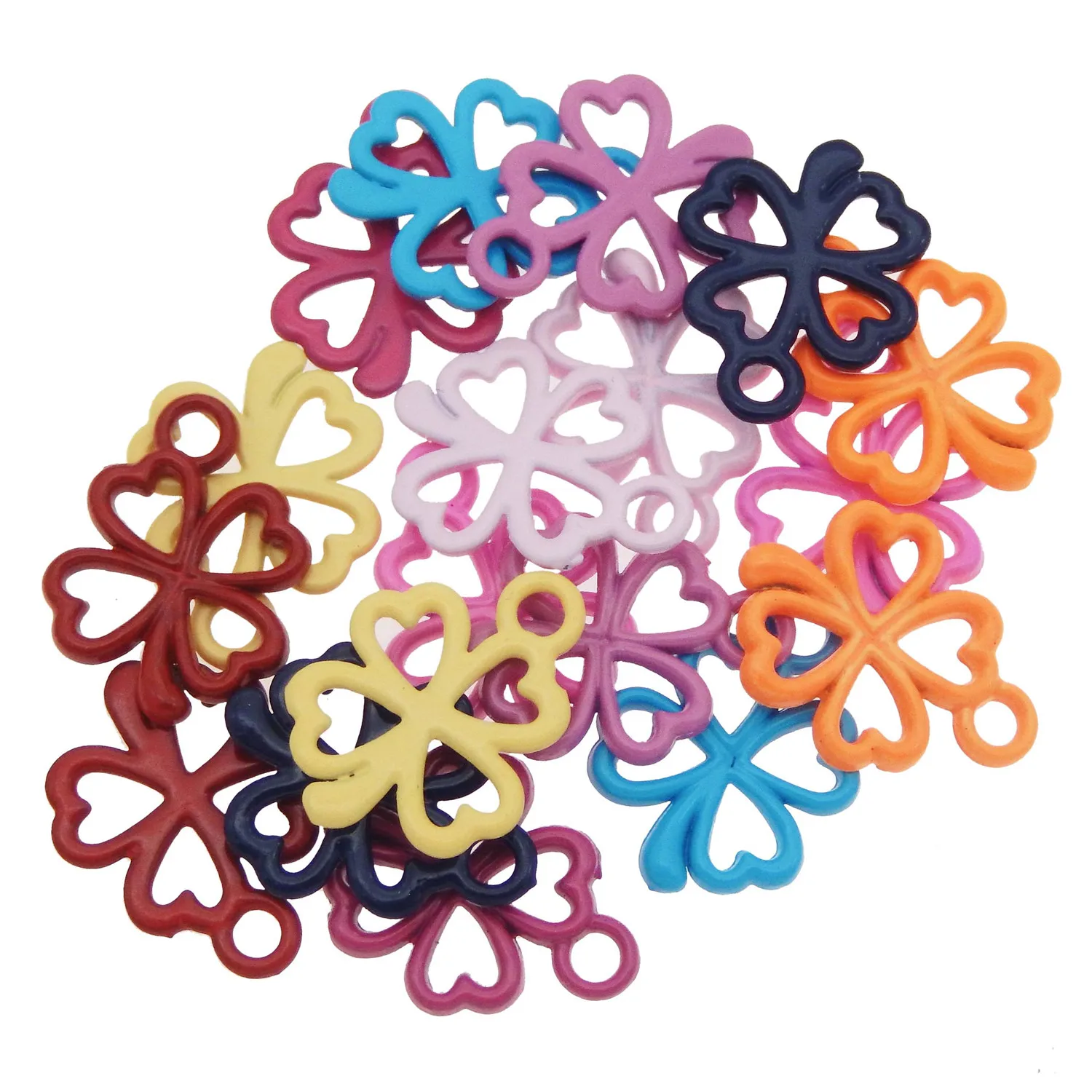GraceAngie Mixed Color Clover Lucky Grass Pendant Hanging Accessories 30pcs/pack Zinc Alloy Anniversary Souvenir | Украшения и