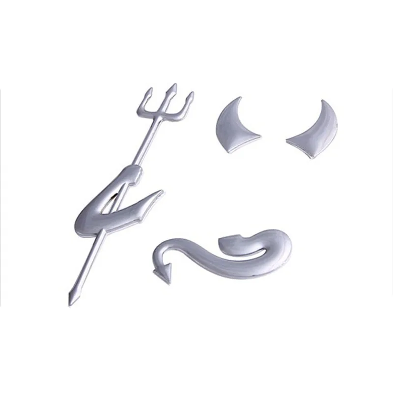 Автомобильный Стайлинг хромированная 3D наклейка дьявола на заказ наклейки