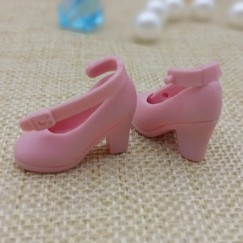 Розовые туфли на высоком каблуке для куклы блайз модная обувь кукол Licca Mini Shoes Momoko
