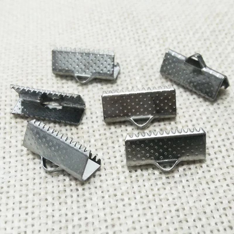 Gunblack обжимные Концевики для кожаного шнура плоская крышка застежки бусины
