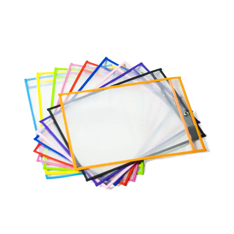 Dry Erase Pockets Reusable Oversized Size 10 X 13 inches Perfect Teacher Supplies for Classroom Organization and Decorations | Канцтовары