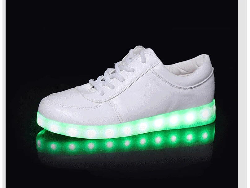 11 Цвета светодиодный светящиеся ботинки унисекс Повседневная обувь зарядка