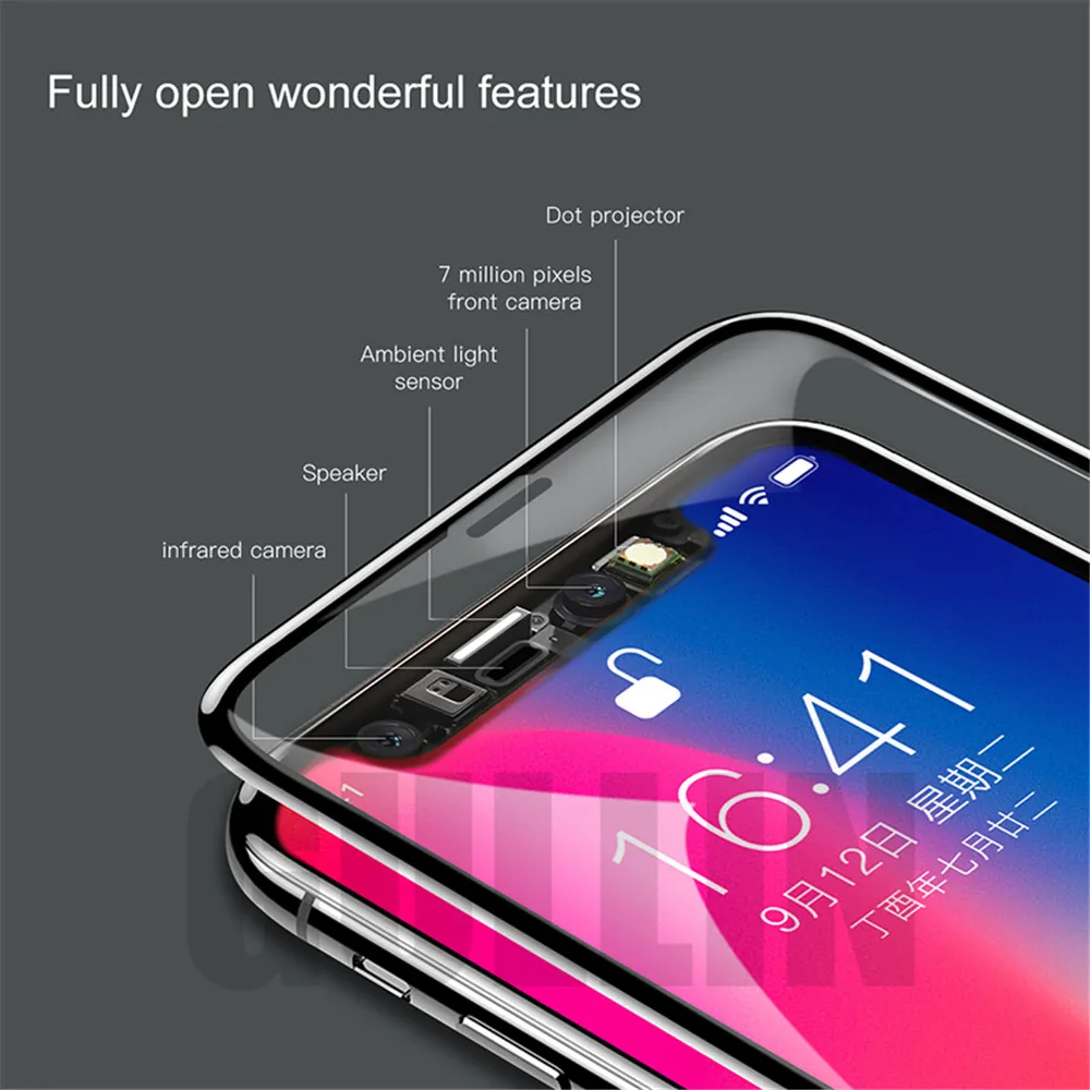 3D полное покрытие Настоящее Закаленное стекло для iPhone 8 7 6s Plus Защита экрана X 6 s