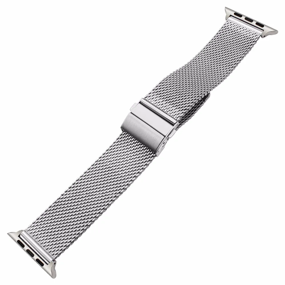 Ремешок Миланская петля для iWatch Apple Watch SE 38 мм 40 42 44 Series 6 5 4 3 2 1 из нержавеющей стали