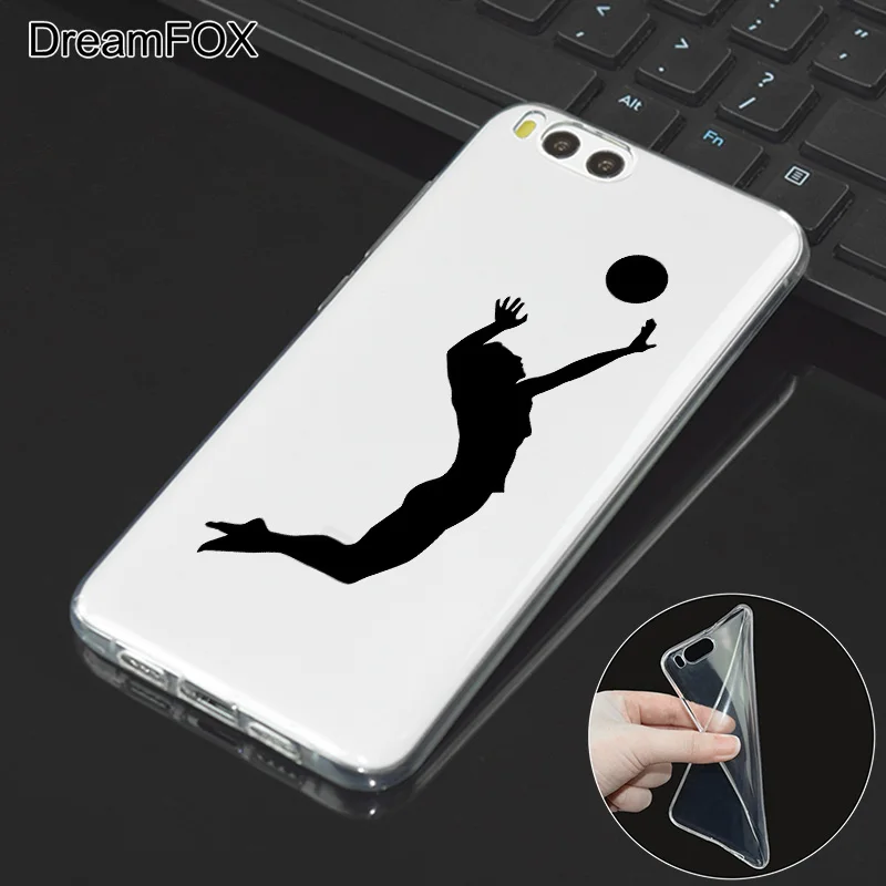 DREAMFOX M107 Я Люблю Волейбол Мягкий ТПУ силиконовый чехол для Xiaomi Mi Note 2 3 4 5 6 8 SE M5 4C 4S 5C
