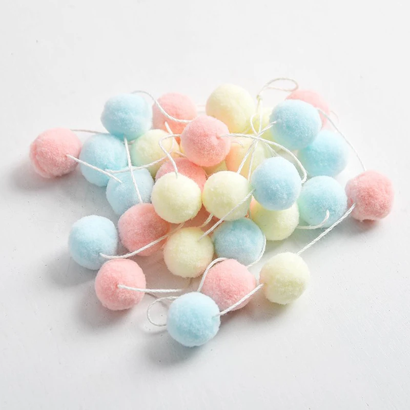 Tofok DIY 30 шт. красочные Hairball Висячие веревочные Подвески 2,3 м INS скандинавском стиле детская комната для девочек украшение дома - Цвет: T14