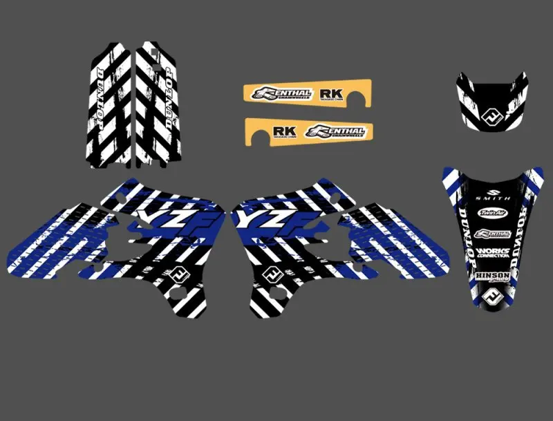 Графические и Фоновые наклейки наборы для Yamaha YZ250F YZ450F YZF250 YZF450 2003 2004 2005 YZF 250 450 YZ 250F
