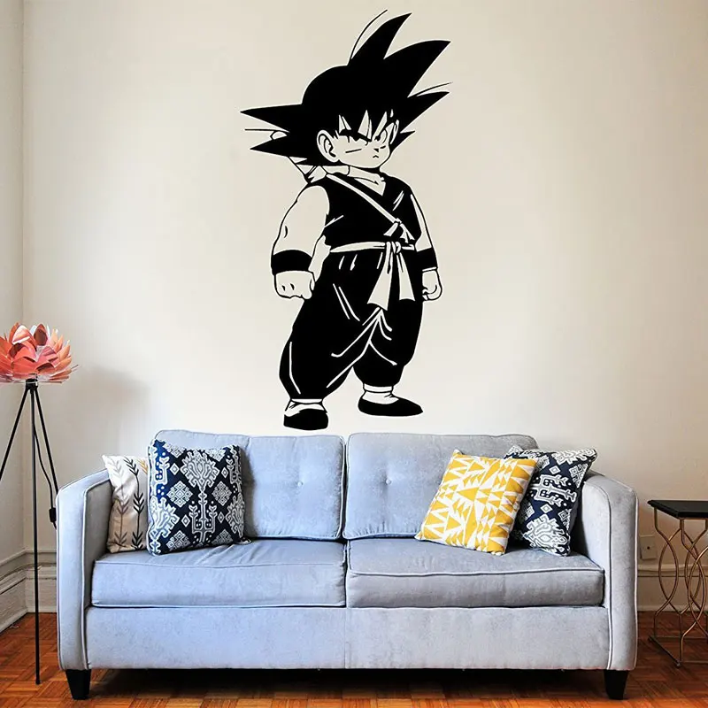 ROWNOCEAN Dragon Ball Z Аниме Гоку манга Декор настенное Искусство Наклейка из винила стикер водонепроницаемые обои Z316