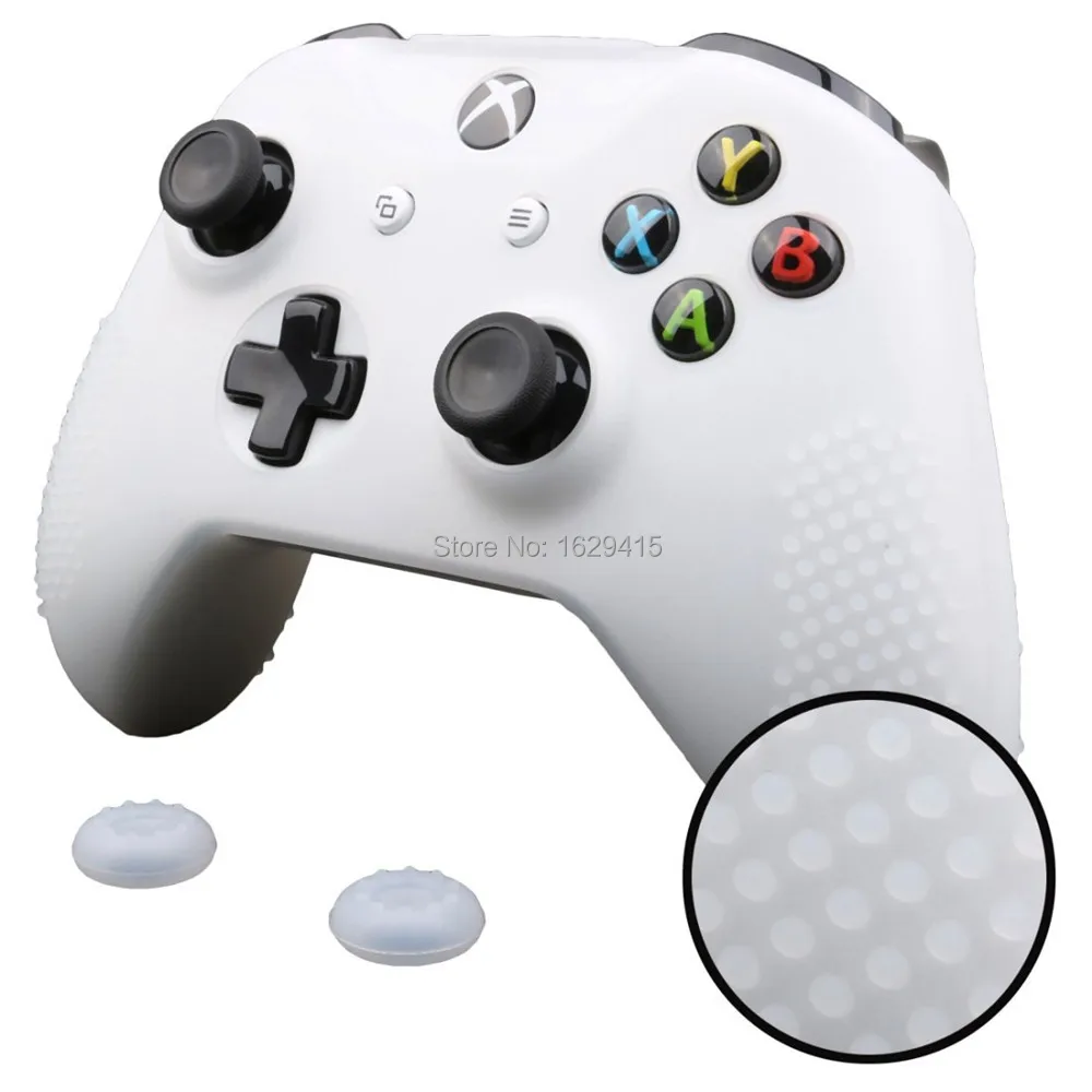 IVYUEEN 2 в 1 для microsoft Xbox One X S тонкий контроллер силиконовый гелевый резиновый чехол+ 2 шт. джойстик ручки аналоговые крышки