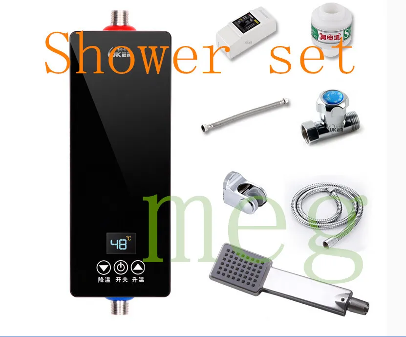 Electric Shower Induction Heater Water 5.5KW Instant Tankless Bathroom For In Whole Year | Бытовая техника