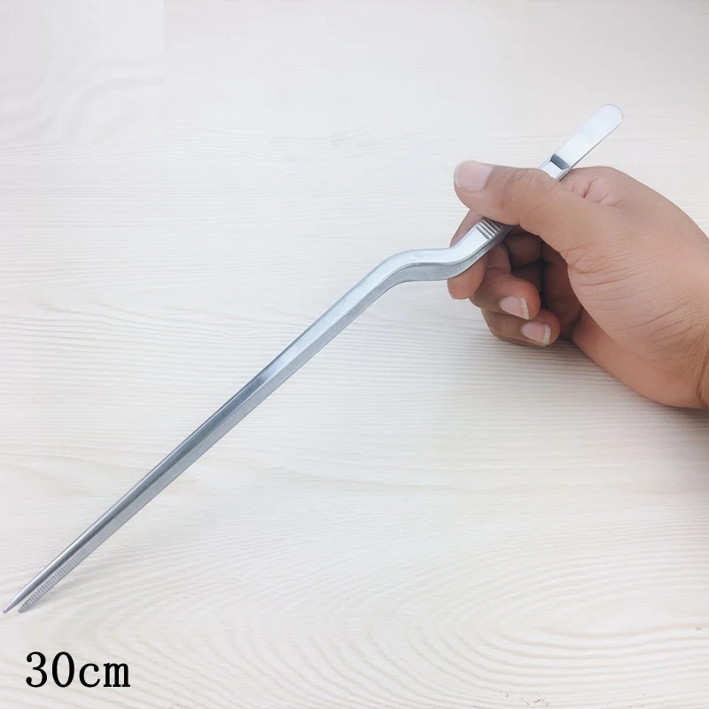 30 cm Горячая 6 вариантов несколько профессиональных шеф-повара покрытие Пинцет щипцы подача Презентация нержавеющая сталь офсетная шеф-повара кухонные инструменты - Цвет: 30 cm