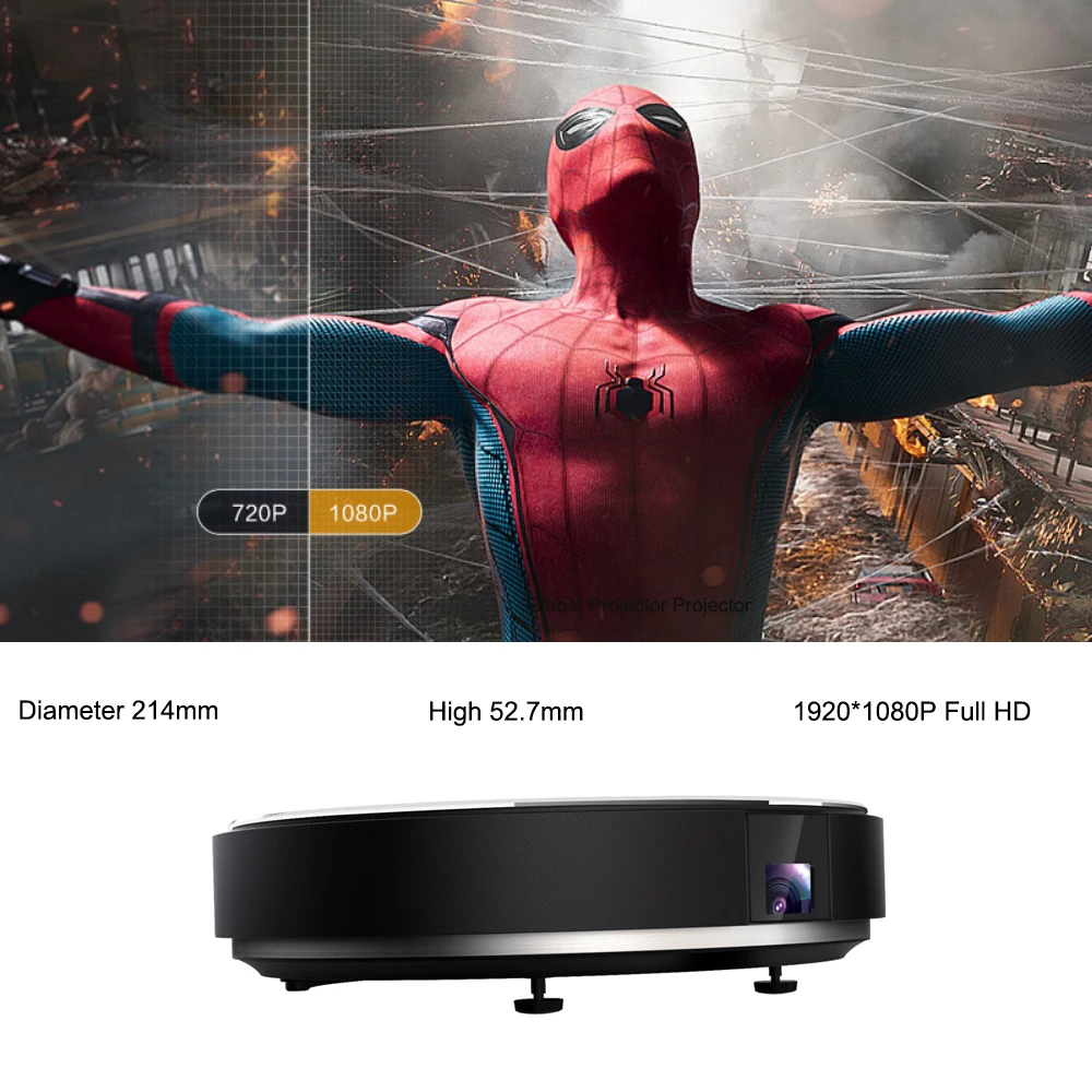 JMGO N7L 1920*1080P Full HD DLP Projector 700 ANSI Lumens Beamer Android WIFI HDMI USB Support 4K Video LED TV videoprojecteur on - JMGO N7L 1920*1080P Полный HD DLP проектор 700 ANSI люменов Бимер Android WIFI HDMI USB Поддержка 4K видео LED телевизора в