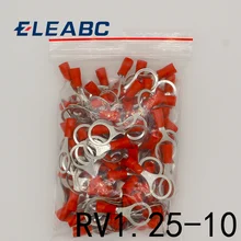 RV1.25 10 Красный 22 16 AWG 0 5 1.5mm2 изолированный Кольцевой зажим разъем