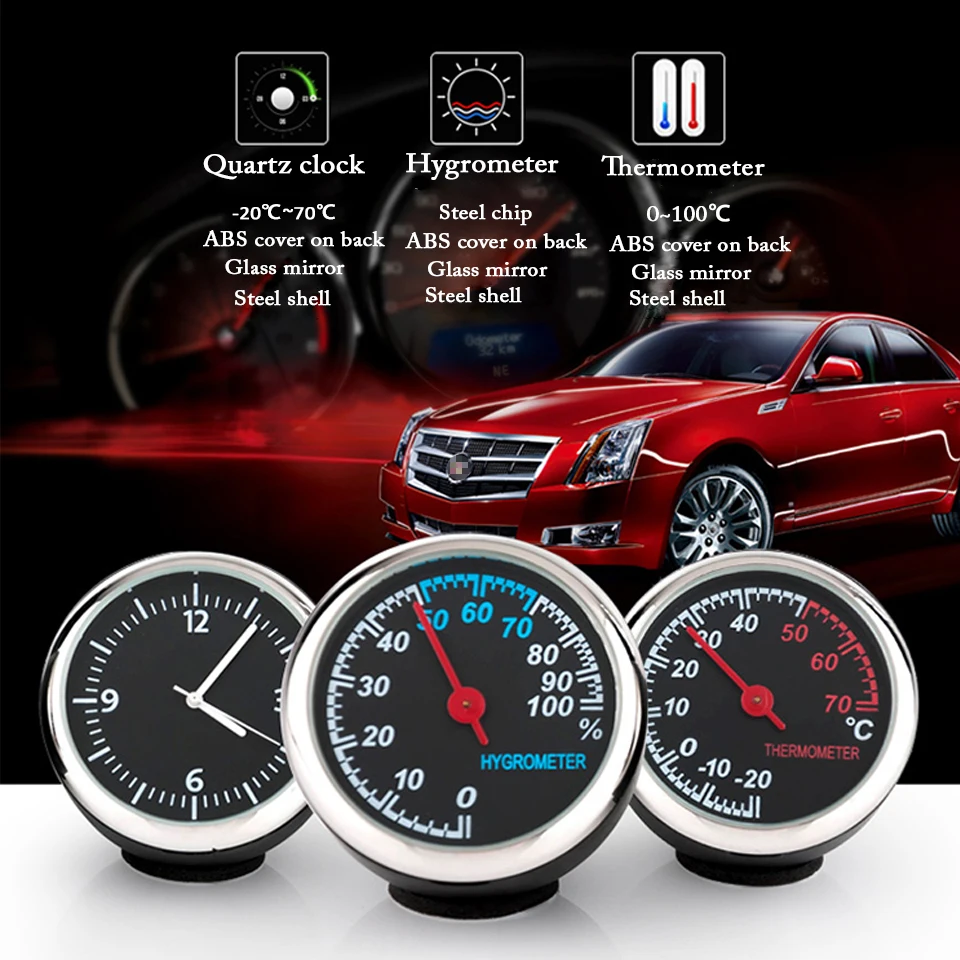 NWIEV для Renault Megane 2 Captur Mitsubishi ASX Jeep Wrangler peugeot Автомобильные часы термометр гигрометр украшения Аксессуары