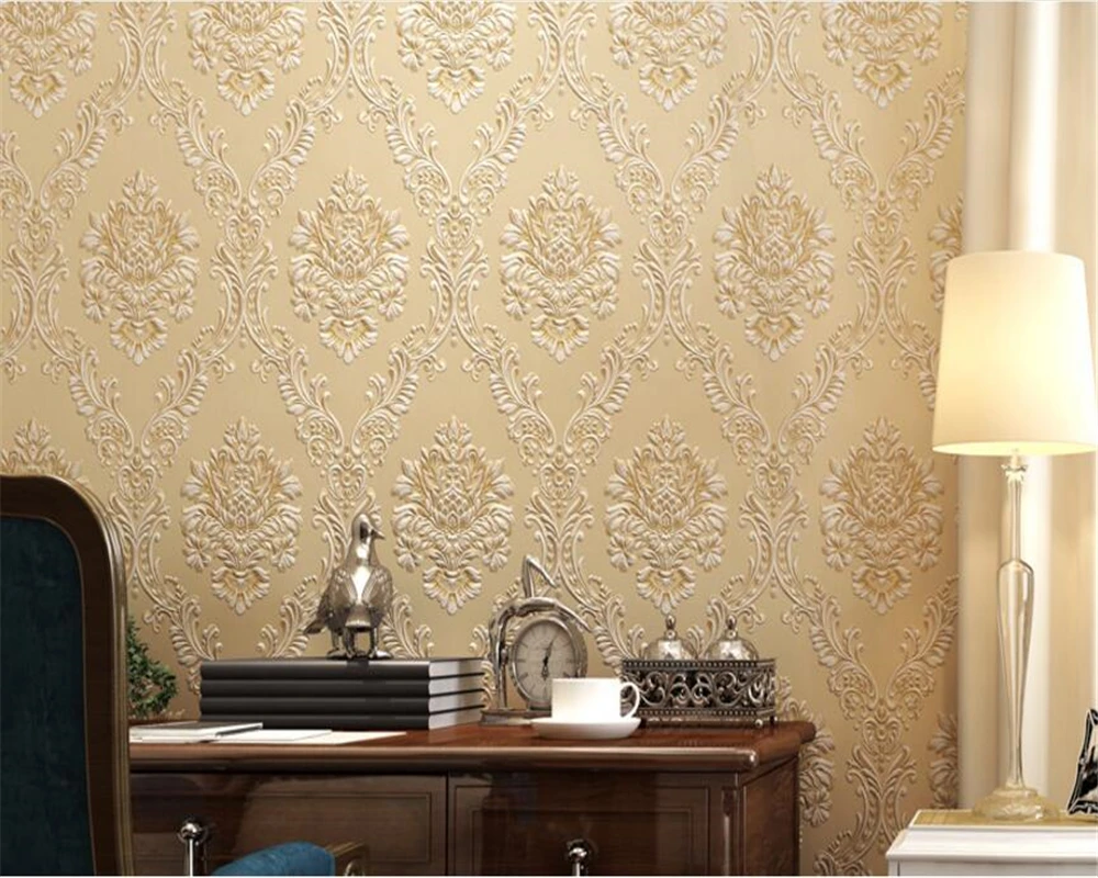 3D модные большие цветочные полосатые трехмерные рельефные нетканые обои beibehang