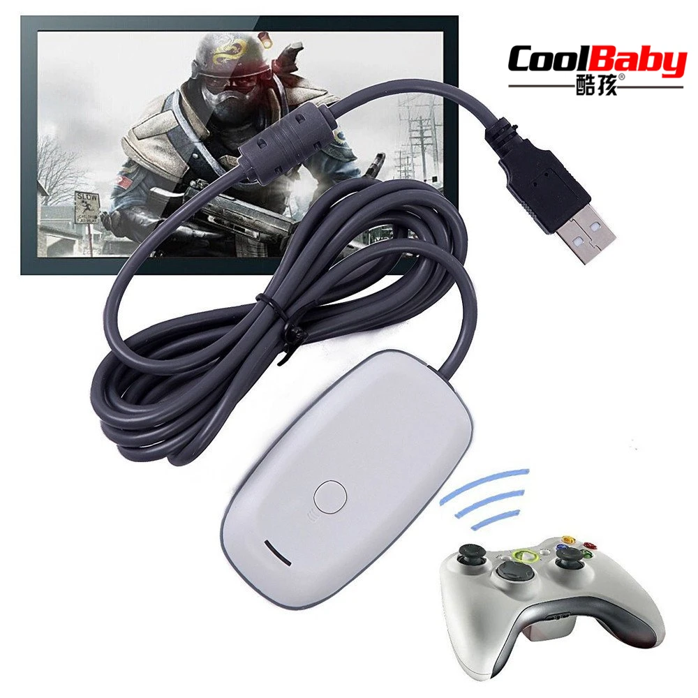 Для Xbox 360 беспроводной геймпад ПК адаптер USB приемник поддерживает Win8 система для