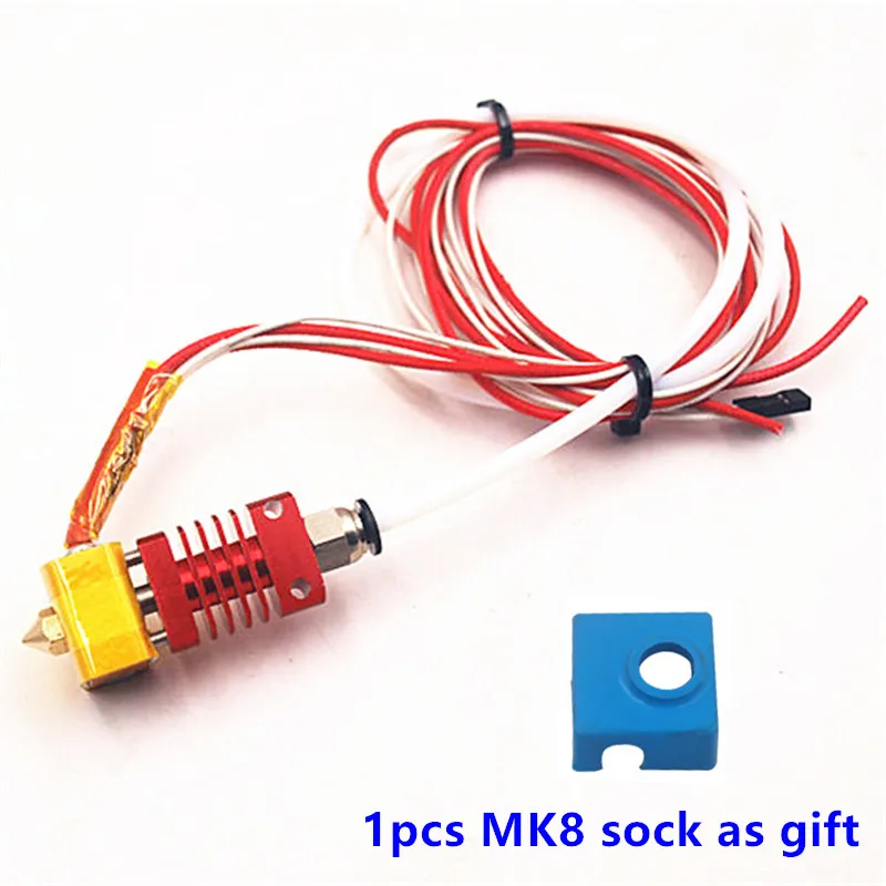 MK10 hotend сопла комплект Лидер продаж сборный экструдер с MK8 силиконовые носки для