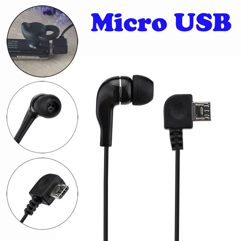 2017 Популярные Универсальные наушники Micro USB черные моно одиночное стерео для