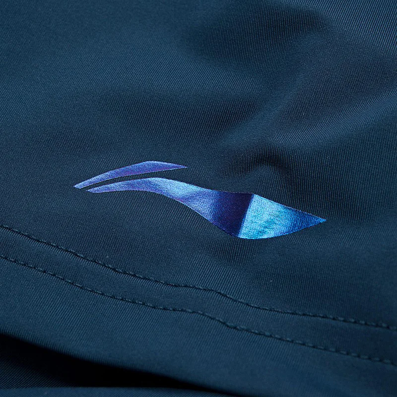 Мужская серия Li Ning бадминтон дышащие спортивные футболки из 81% полиэстера 19%