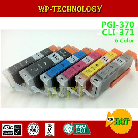 6 цветов совместимый чернильный картридж костюм для PGI 370 CLI 371 Canon PIXUS MG5730 MG6930 MG7730F