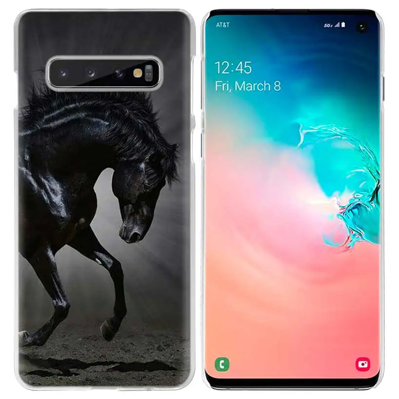 Horse чехол в виде животного для samsung Galaxy S10 5G S10e S9 S8 M30 M20 M10 J4 J6 плюс J8 Note 8 9 чистой твёрдой ПВХ чехол для телефона Fundas