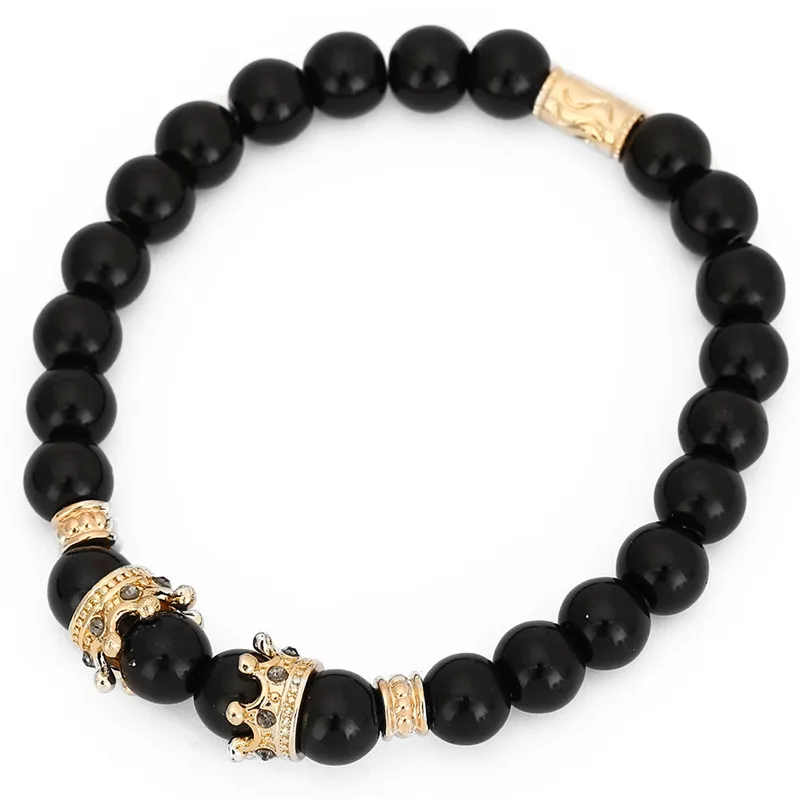 Браслет NADEEM из матового оникса с камнями для мужчин популярные мальчиков в стиле