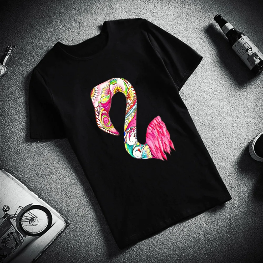Модная футболка с короткими рукавами рисунком Фламинго Орел абстрактный птицы