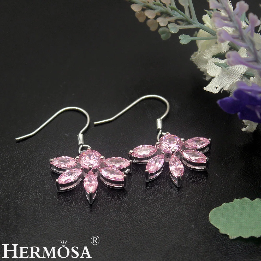 Серьги Hermosa из стерлингового серебра 925 пробы гранат кунцит морганит желтоцитрин
